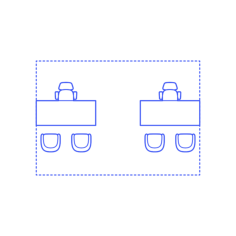 Layouts Private Offices Shared Split Center Guest Simple Line Art Svg, Free Vectors File